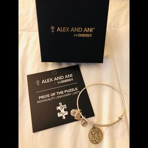 Alex and Ani silver “PUZZLE” Bracelet